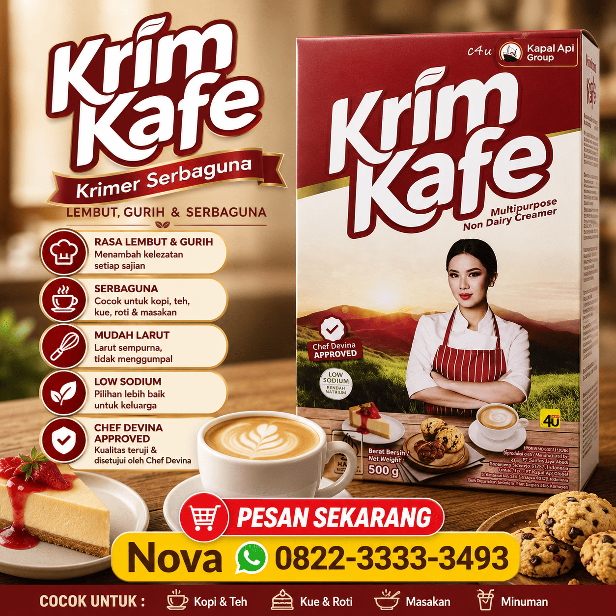 KAPAL API CREAMER 500GR(DOS=24)(MEI27)